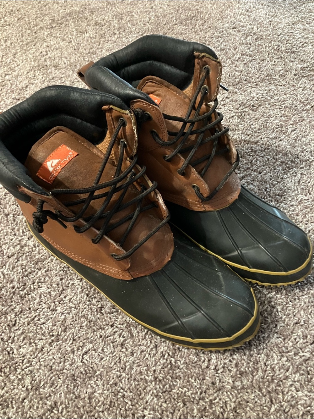 Ozark Trail Brown and Black Men's Waterproof Duck Boots